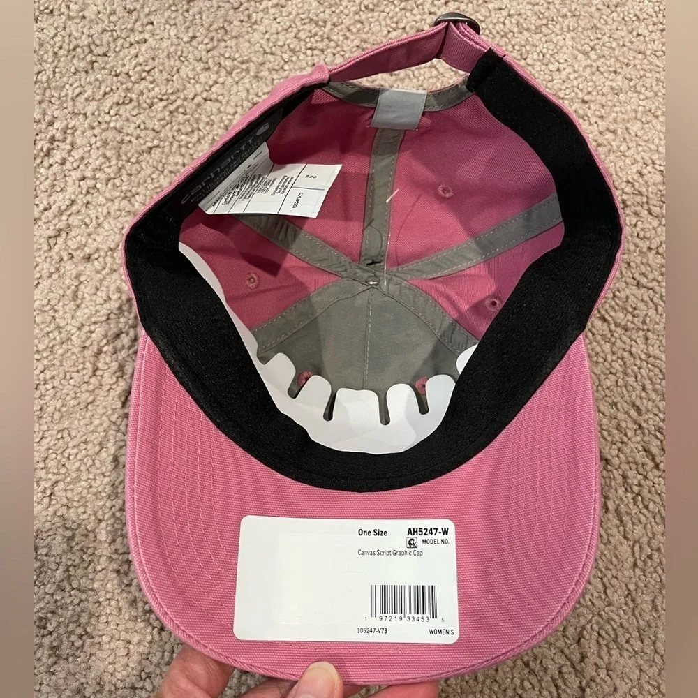 Women's Pink CARHARTT Canvas Script Graphic Cap